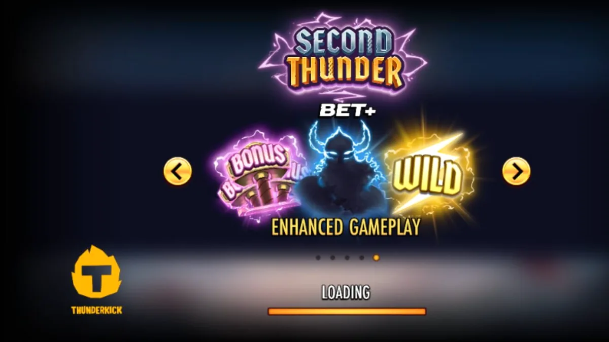 Pemandangan medan perang bersalju dalam slot Second Thunder
